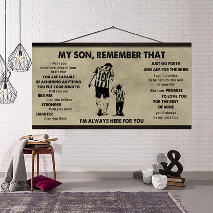 Personalized Sport Poster Canvas - My Son Remember That Just Go Forth And Aim For The Skies