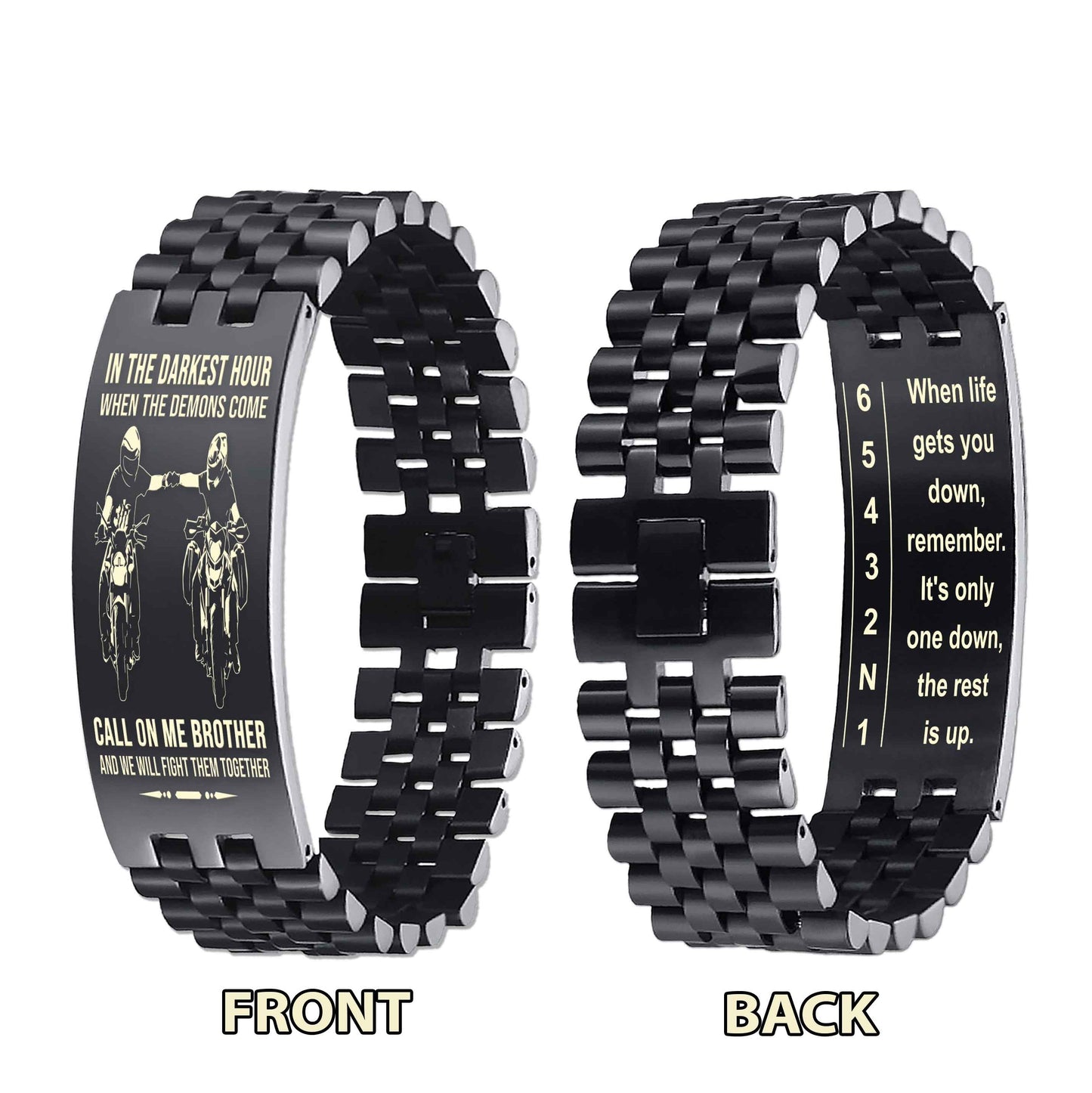 Sport Bike double side bracelet for brother, When life gets you down, remember. It’s only one down, the rest is up.