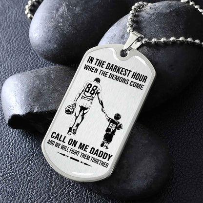 DRB Military Chain Silver Plated 18K Gold Plated Call On Me Daddy Gift For Your Dad
