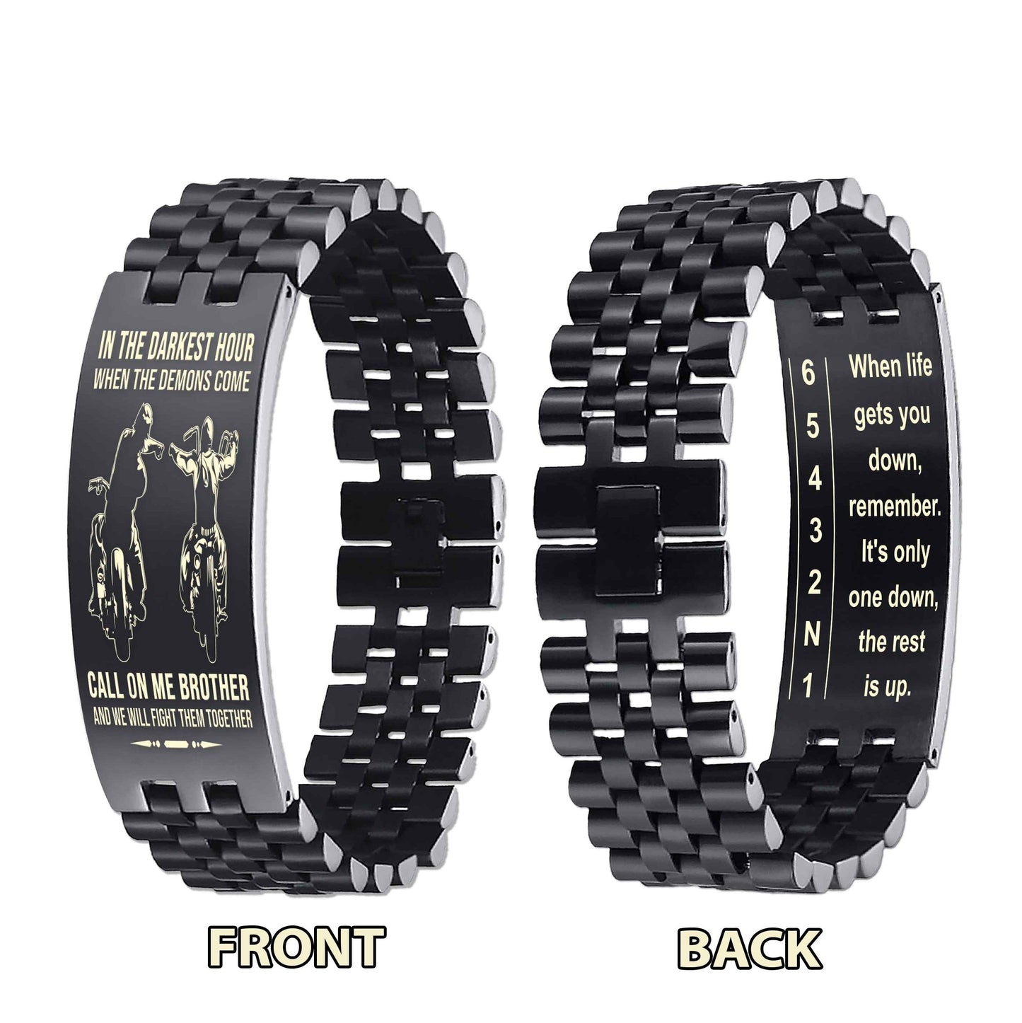 Sport Bike double side bracelet for brother, When life gets you down, remember. It’s only one down, the rest is up.