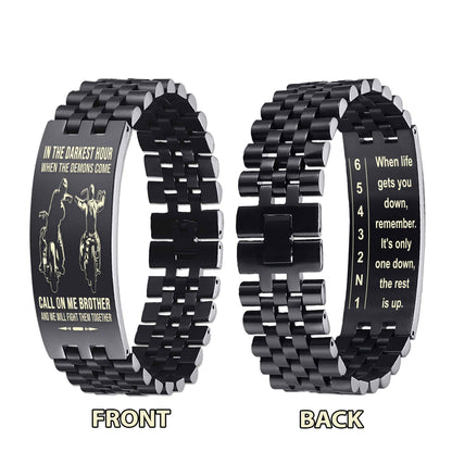 Sport Bike double side bracelet dad to son, When life gets you down, remember. It’s only one down, the rest is up.