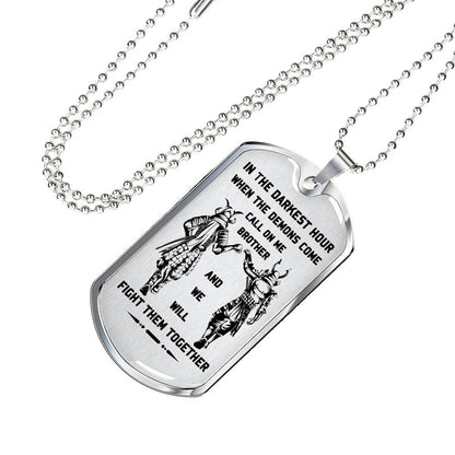 Samurai silver dog tag call on me brother ver 2