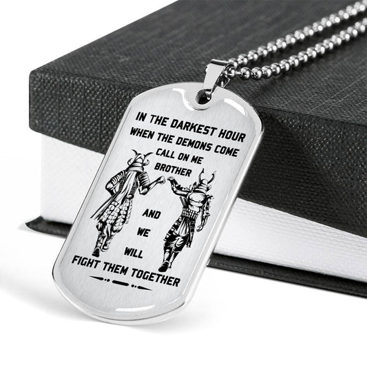 Samurai silver dog tag call on me brother ver 2