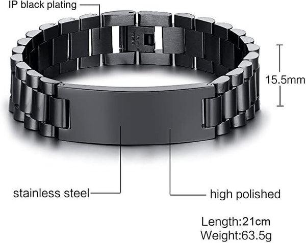 Samurai WBH Personalized Double Sided Bracelet Father And Son Best Friends For Life - Message on the back side