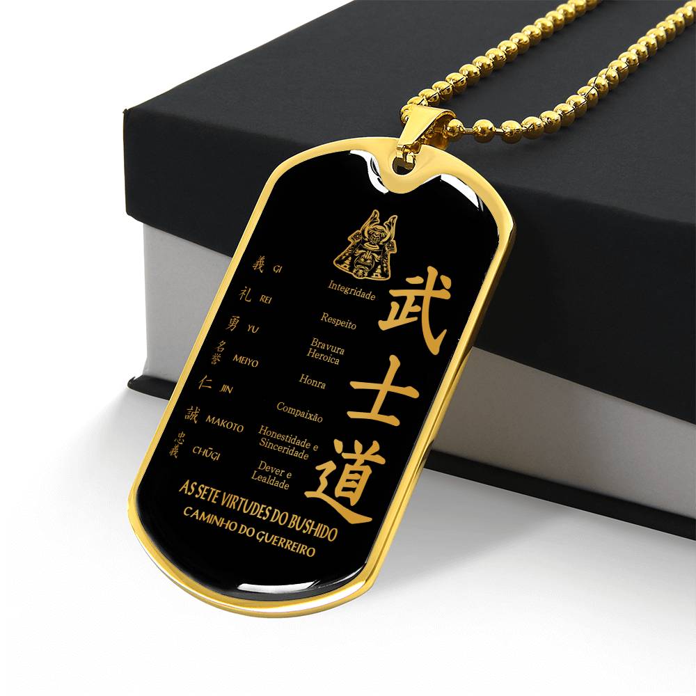 Military Chain Samurai dog tag gift from brother son in the darkest hour, When the demons come call on me son and we will fight them together